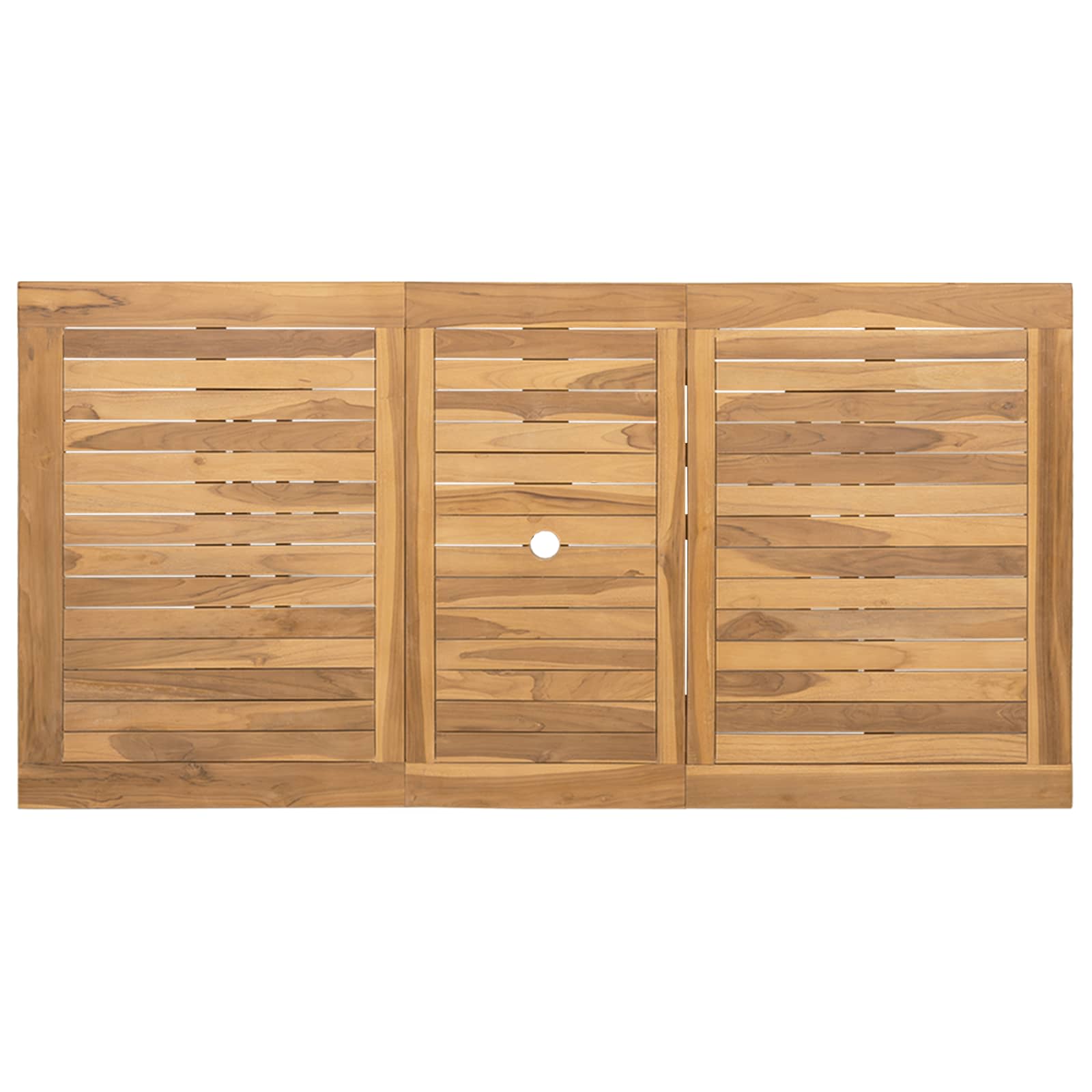 Vrtni set za objed 9 pcs Smeđa Čvrsto teak drvo