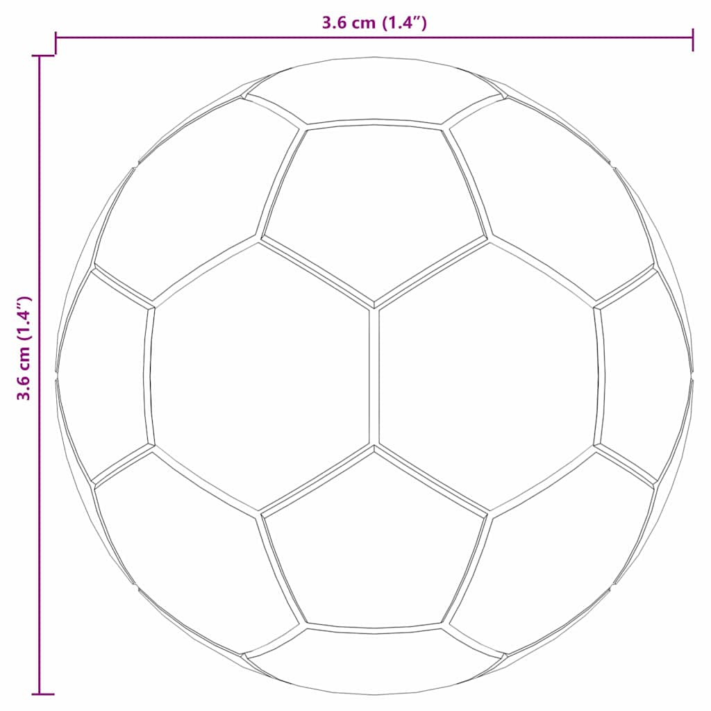 Stolni nogomet 12 pcs Bijelo 3,6 x 3,6 cm Polipropilen