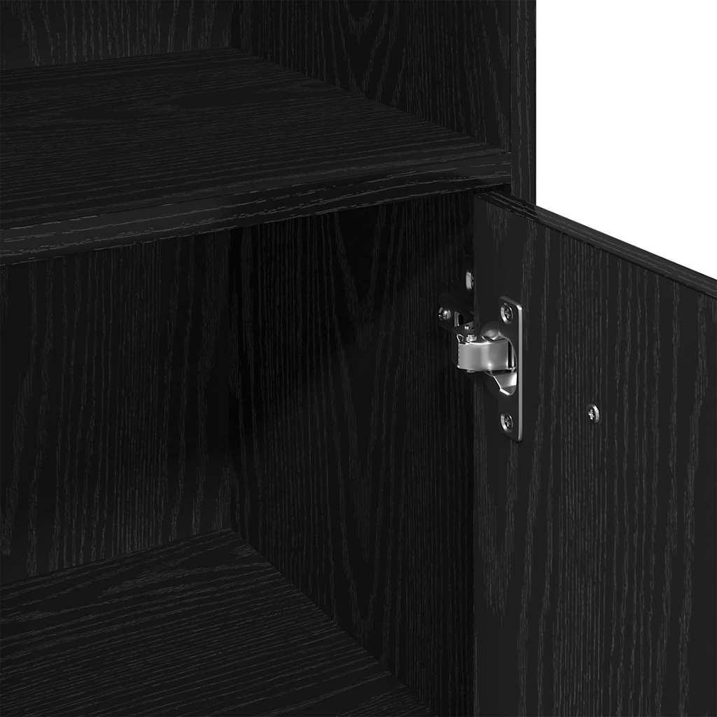 Set namještaja za kupaonicu 3 pcs Crni hrast Konstruirano drvo