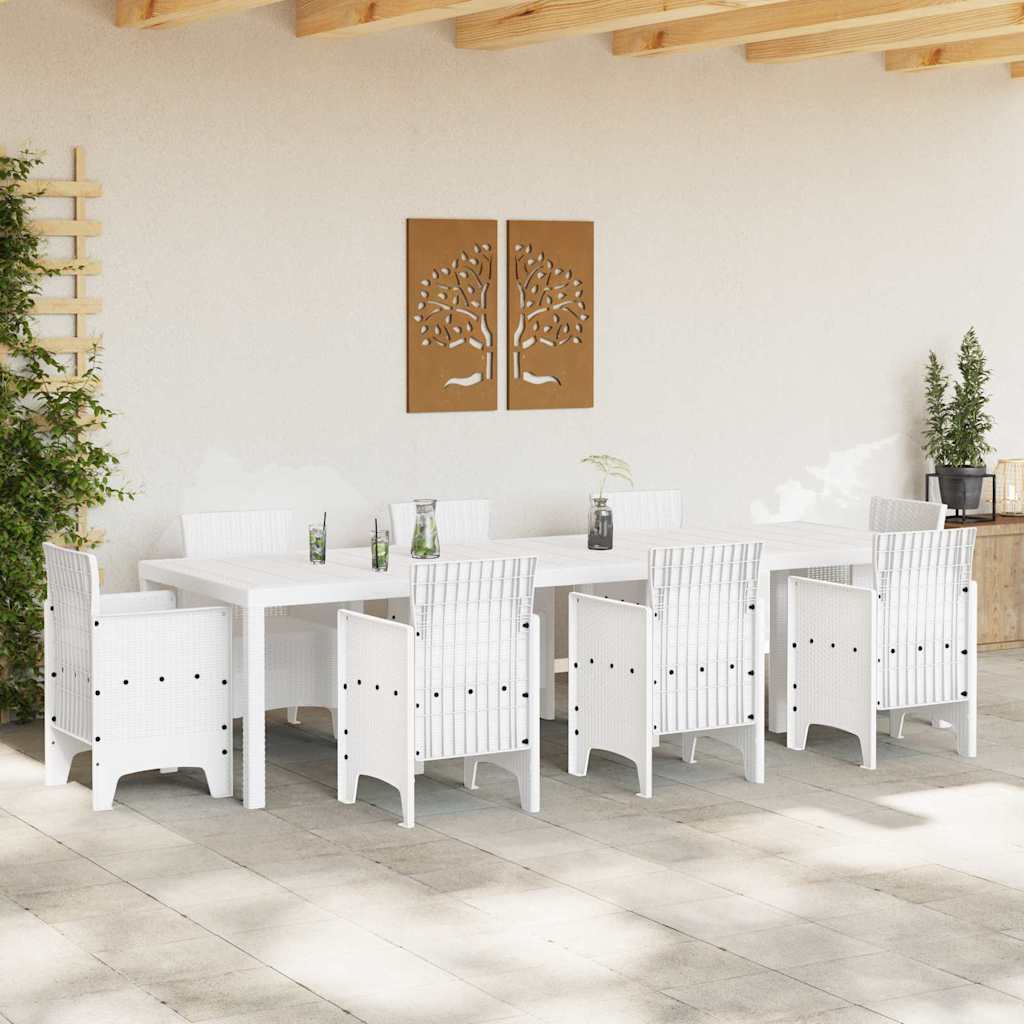 Stol za vrt Bijelo 300 x 100 x 73 cm poliratan