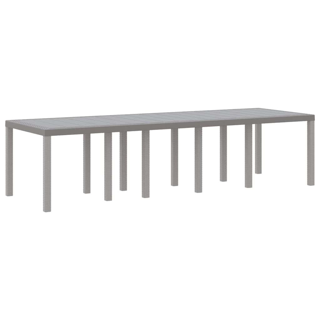 Stol za vrt Svjetlosiva 300 x 100 x 73 cm poliratan