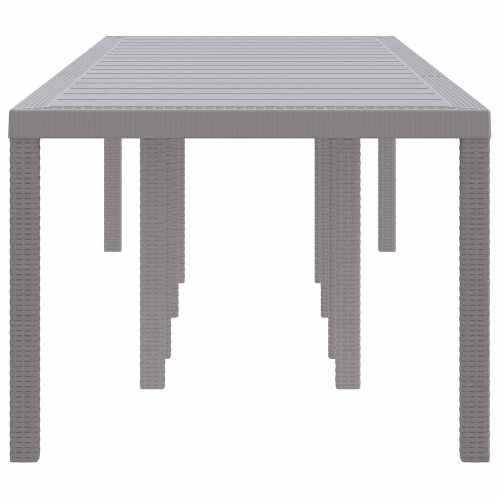 Stol za vrt Svjetlosiva 300 x 100 x 73 cm poliratan