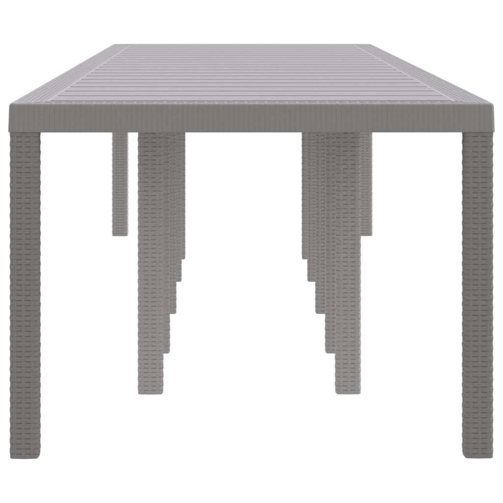 Stol za vrt Svjetlosiva 350 x 100 x 74 cm poliratan