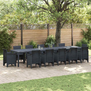 Stol za vrt Antracit 400 x 100 x 73 cm poliratan
