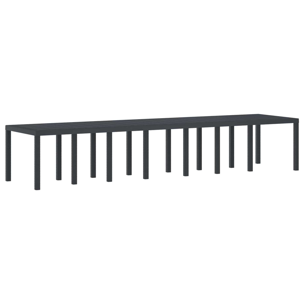 Stol za vrt Antracit 400 x 100 x 73 cm poliratan