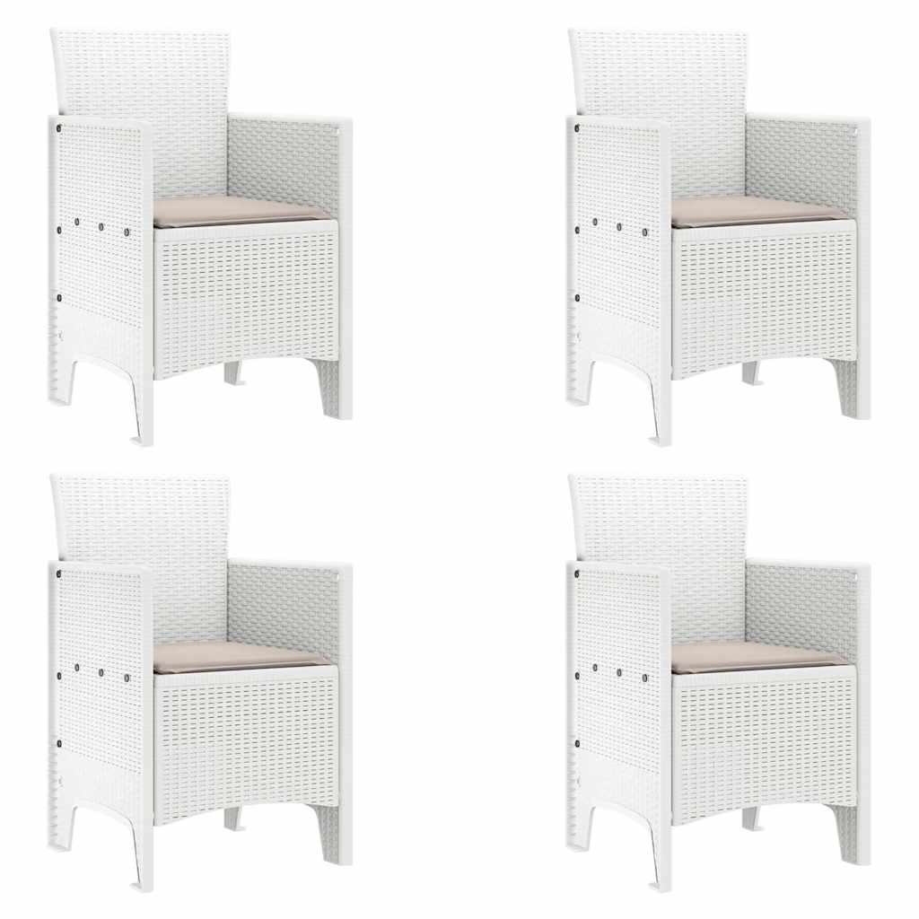 Vrtni set za objed 5 pcs Bijelo Polipropilen