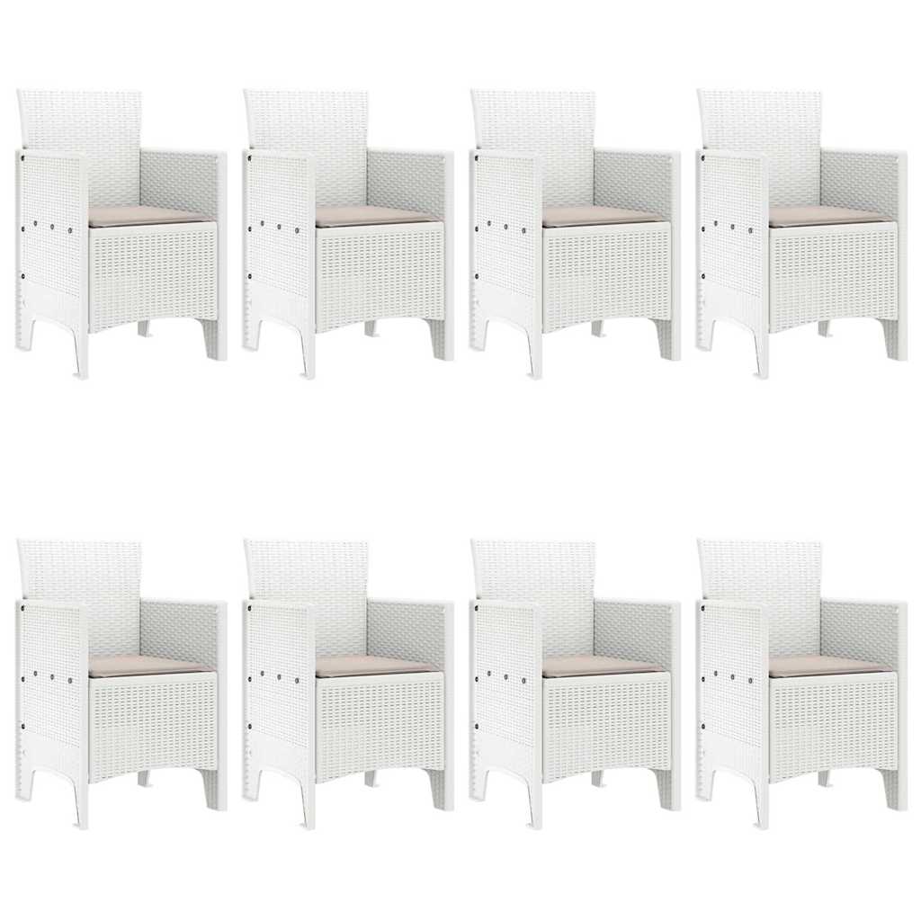 Vrtni set za objed 9 pcs Bijela Polipropilen
