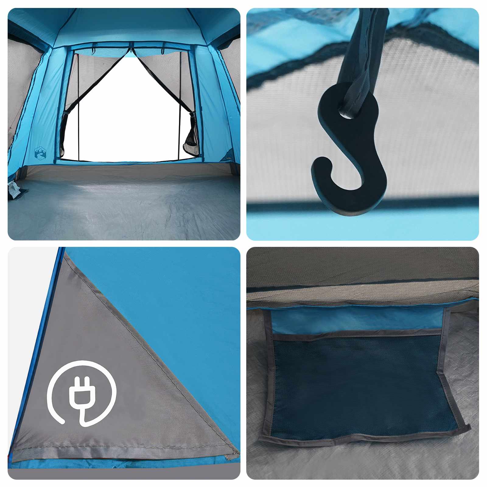 Instant šator s kišnim pokrivačem za 3 osobe s brzim otpuštanjem