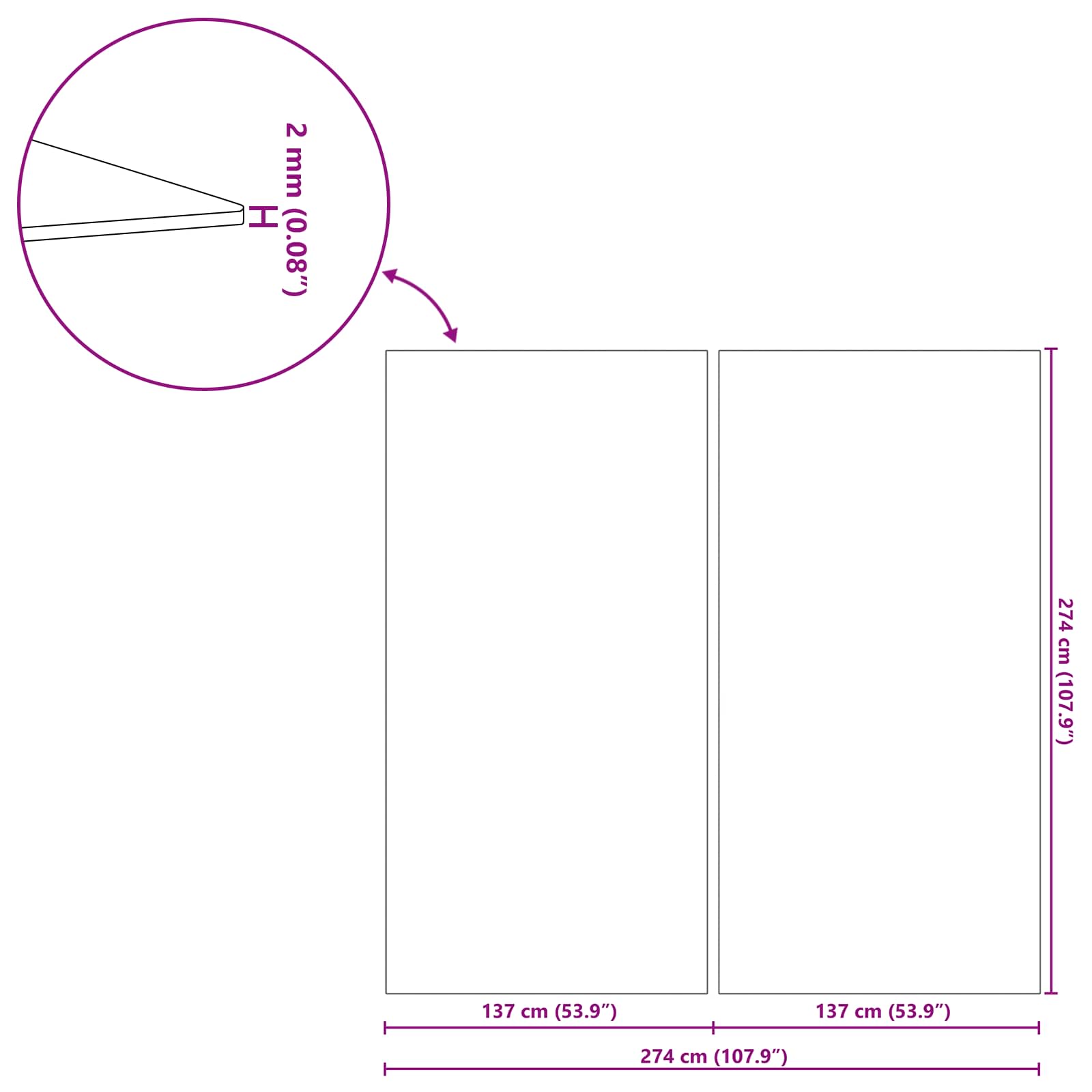 Podni sheet za bazen Svijetlo siva 274 x 274 x 0,1 cm