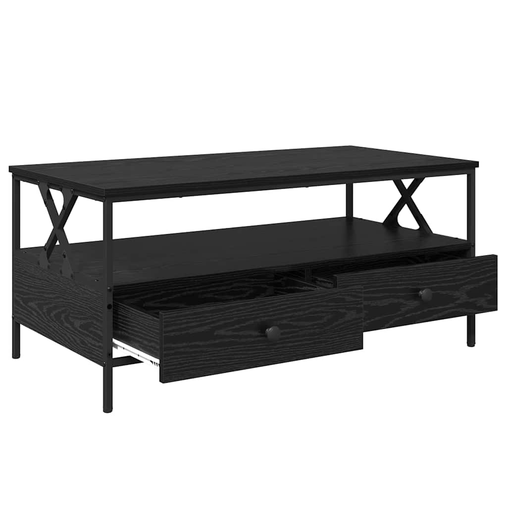 with Drawer Crni hrast 100 x 51 x 45 cm Konstruirano drvo