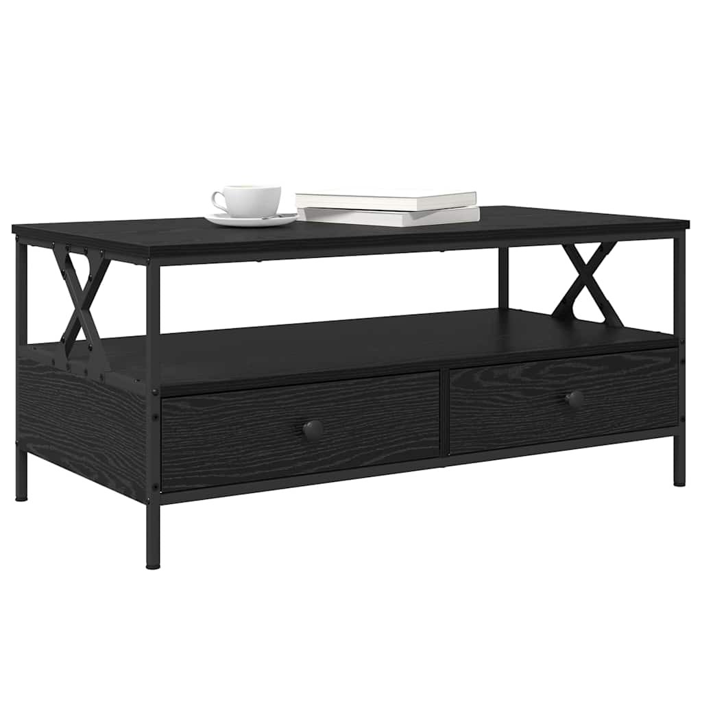 with Drawer Crni hrast 100 x 51 x 45 cm Konstruirano drvo