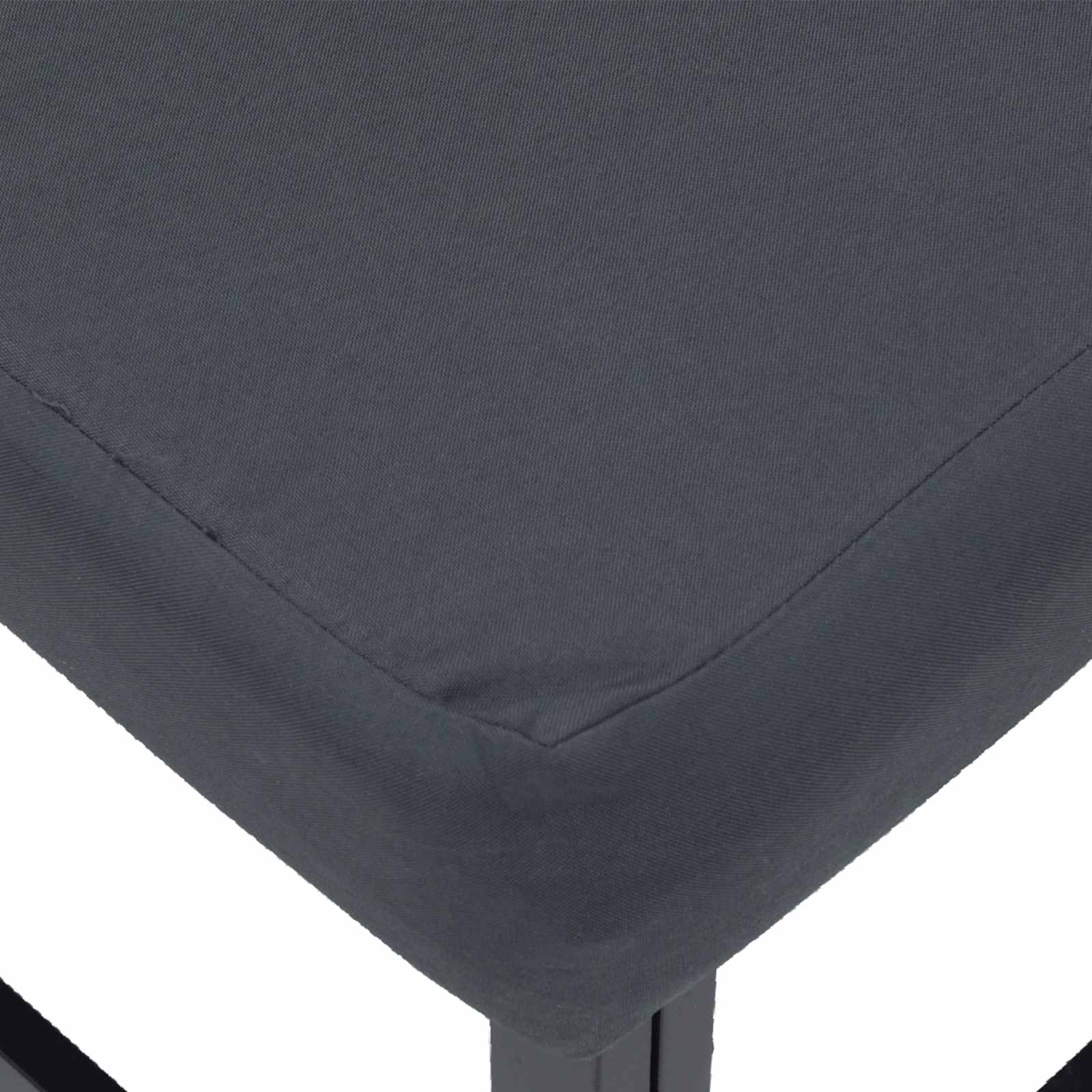 Sjedeća garnitura za vrt s jastukom 7 pcs Crna Aluminij