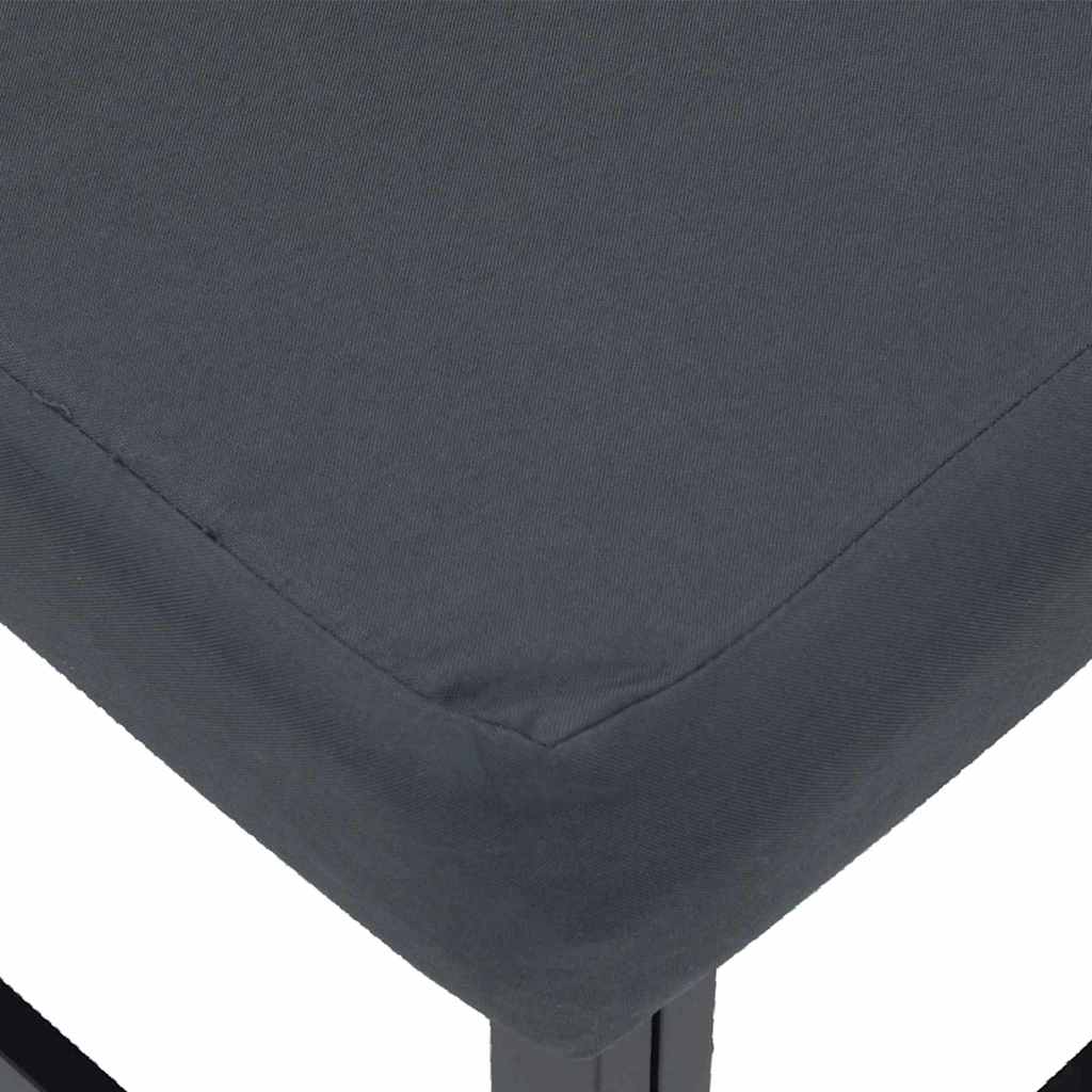 Sjedeća garnitura za vrt s jastukom 14 pcs Crna Aluminij