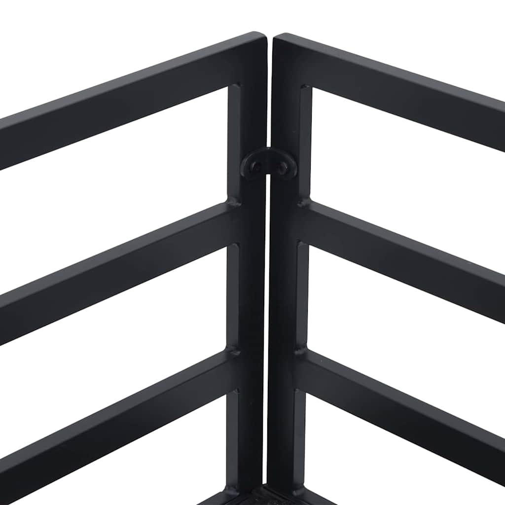 Sjedeća garnitura za vrt s jastukom 14 pcs Crna Aluminij