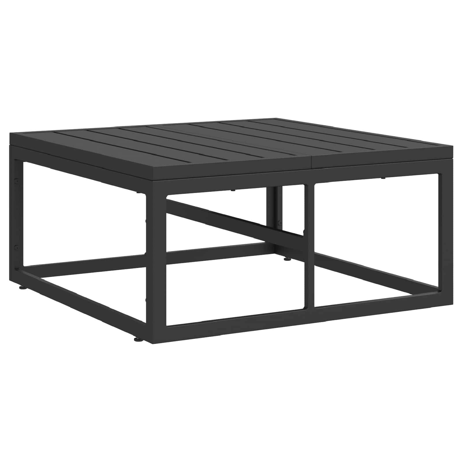 Sjedeća garnitura za vrt s jastukom 14 pcs Crna Aluminij