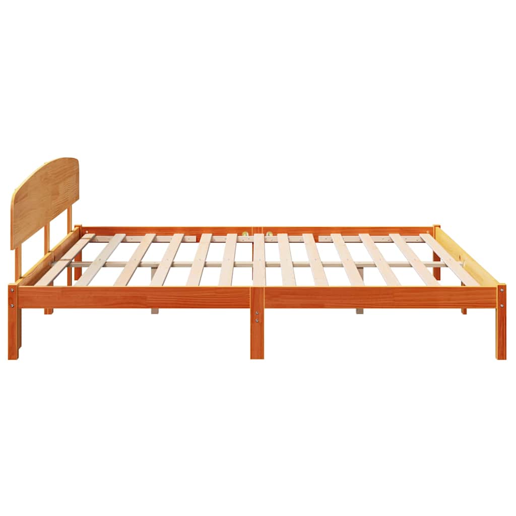 Krevetna konstrukcija s uzglavljem Vosak smeđa 200 x 200 cm