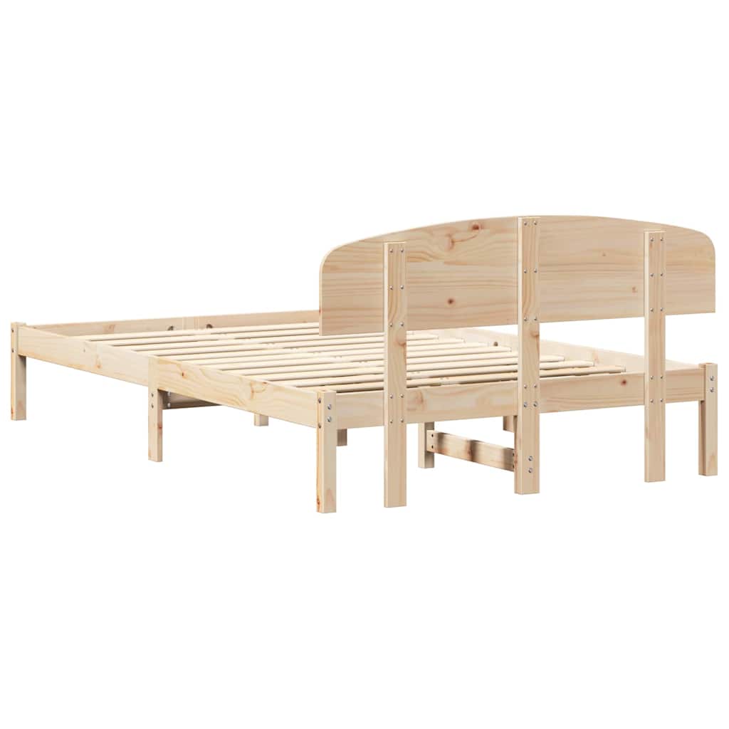 Krevetna konstrukcija Prirodna 120 x 200 cm Čvrsto borovo drvo