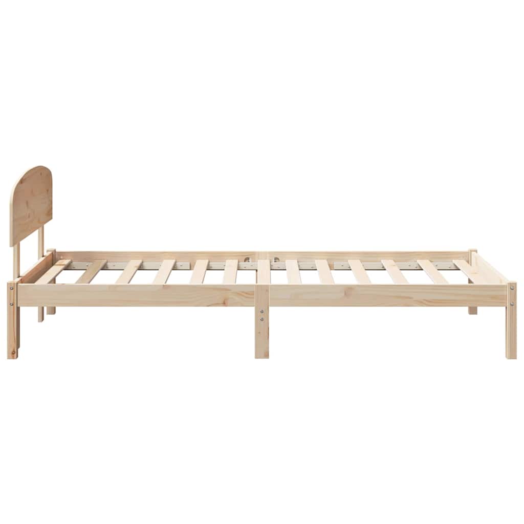 Krevetna konstrukcija Prirodna 90 x 200 cm Čvrsto borovo drvo