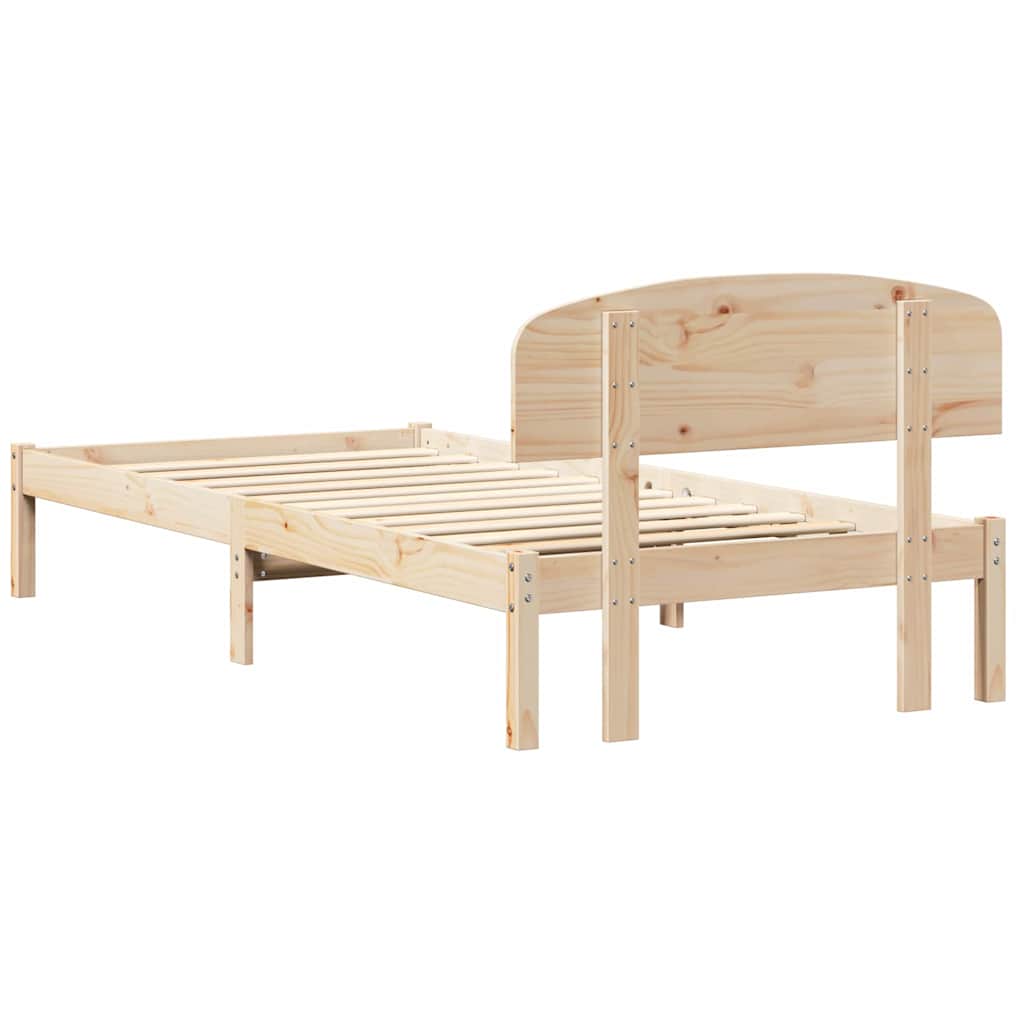Krevetna konstrukcija Prirodna 80 x 200 cm Čvrsto borovo drvo
