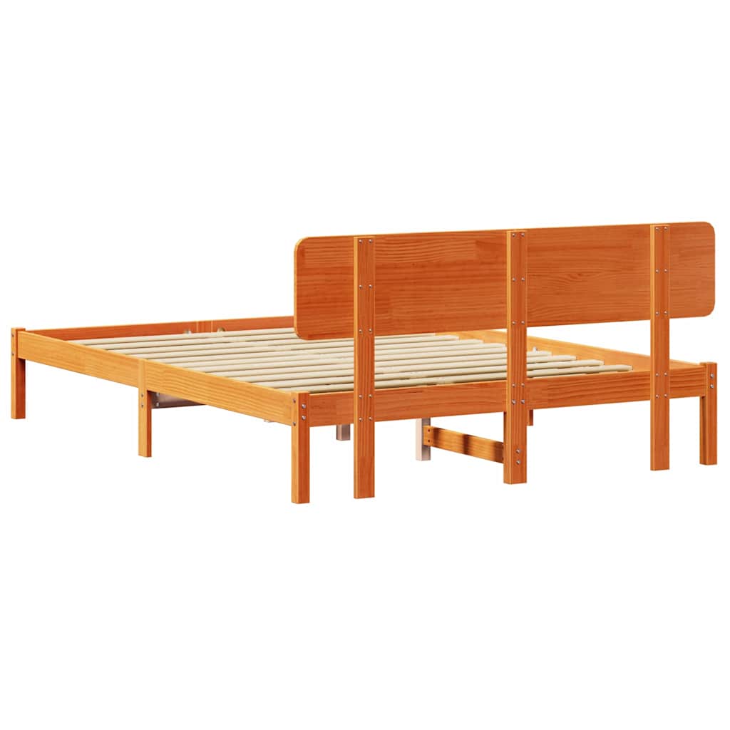 Krevetna konstrukcija s uzglavljem Vosak smeđa 200 x 200 cm