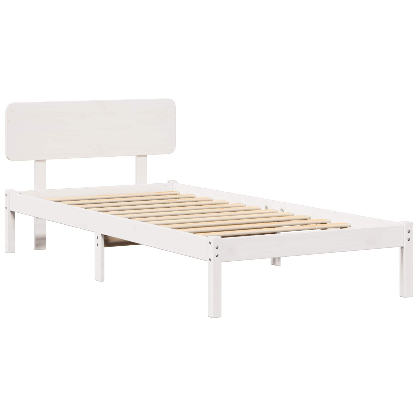 Krevetna konstrukcija Bijelo 80 x 200 cm Čvrsto borovo drvo