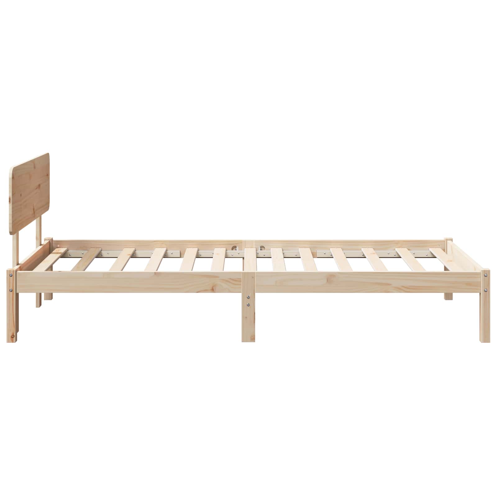Krevetna konstrukcija Prirodna 75 x 190 cm Čvrsto borovo drvo