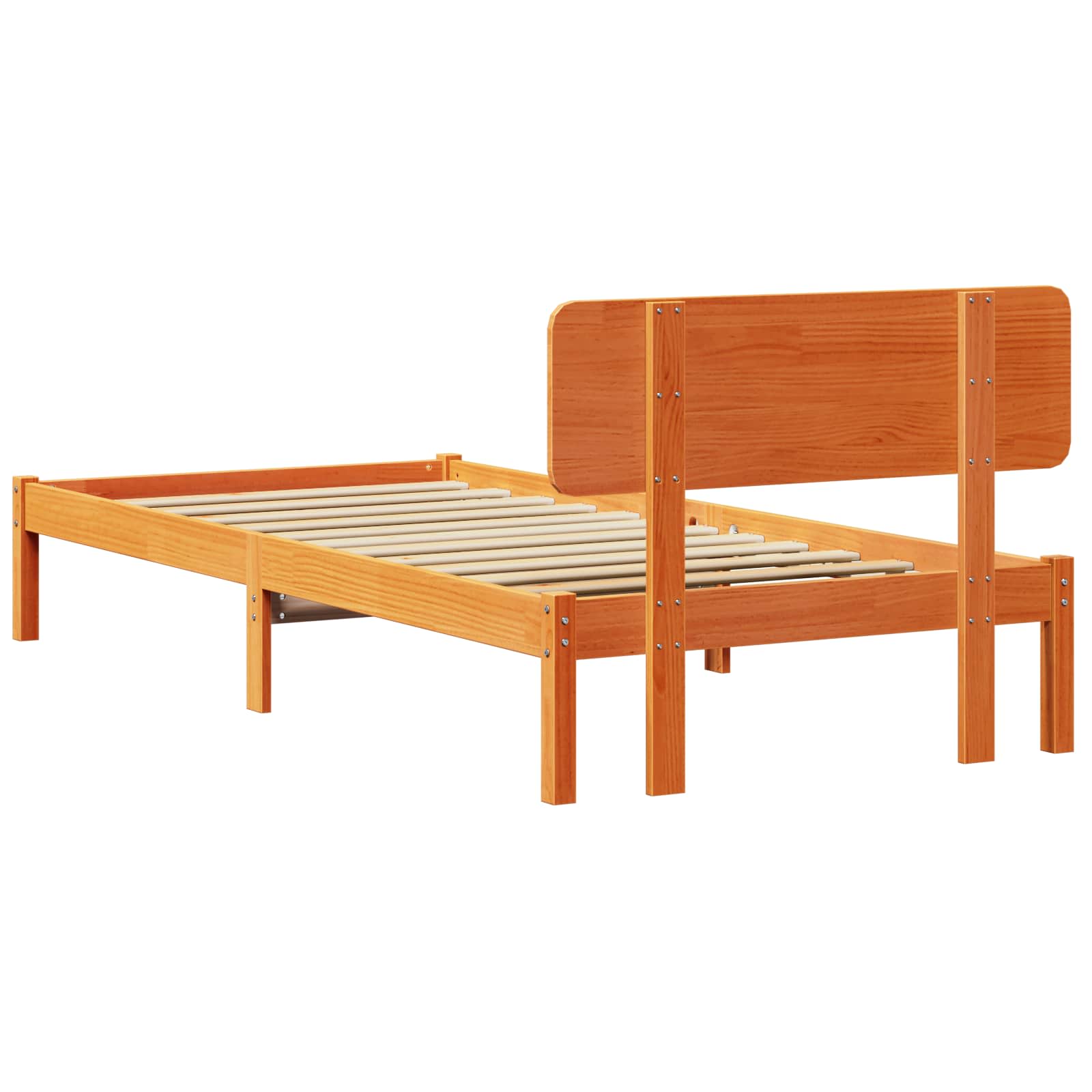 Krevetna konstrukcija s uzglavljem Vosak smeđa 75 x 190 cm
