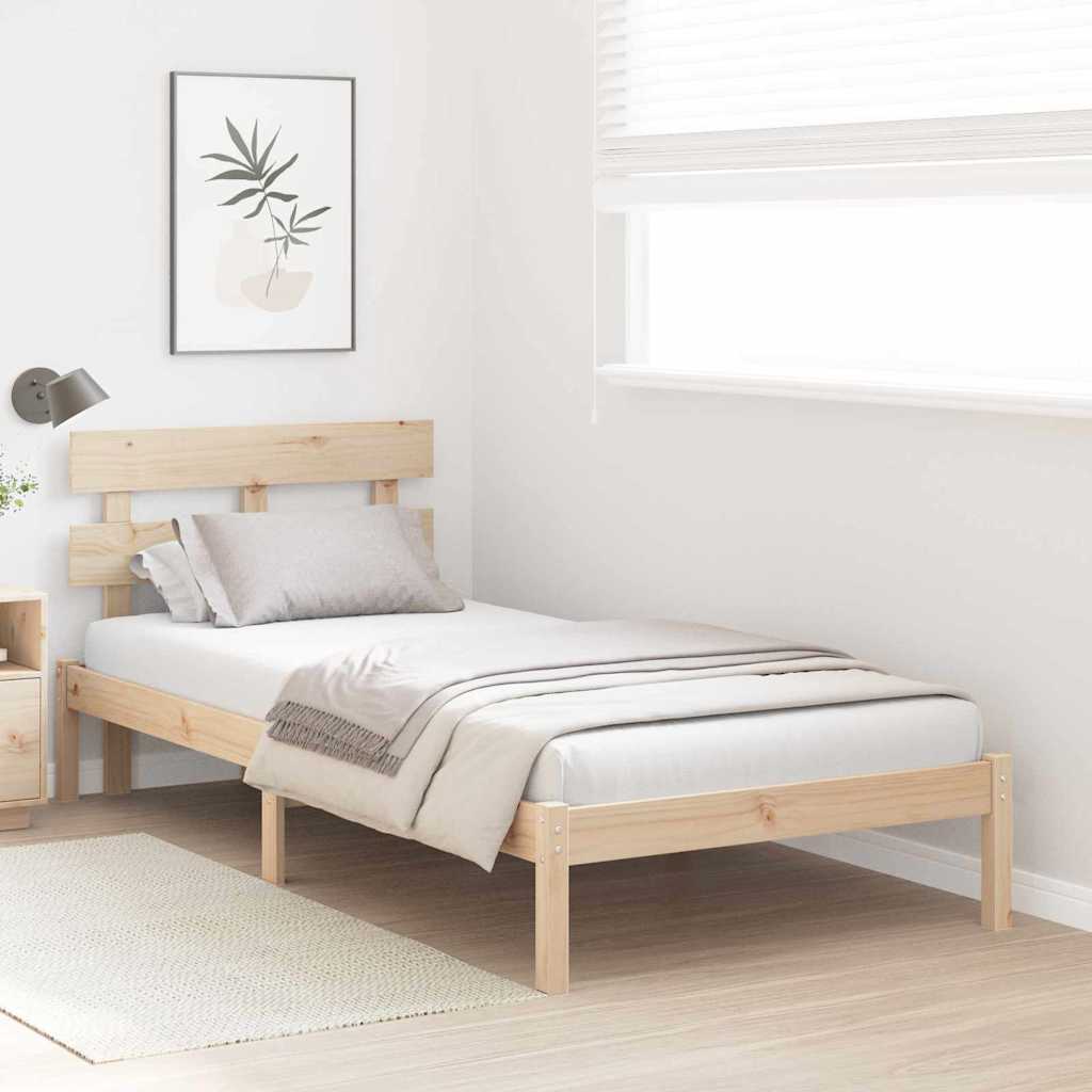 Krevetna konstrukcija Smeđa 80 x 200 cm Čvrsto borovo drvo