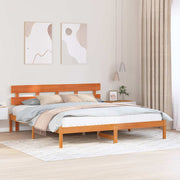 Krevetna konstrukcija Smeđa 180 x 200 cm Čvrsto borovo drvo