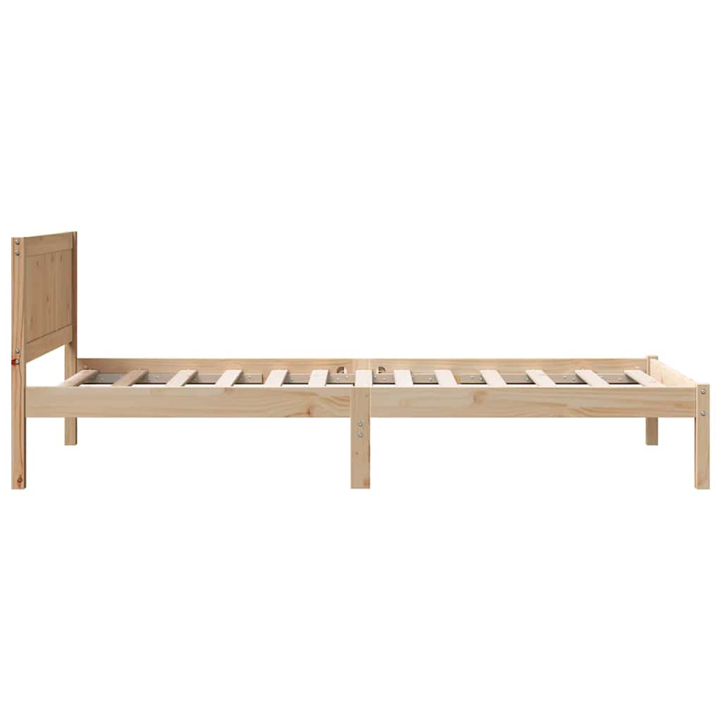 Krevetna konstrukcija Smeđa 75 x 190 cm Čvrsto borovo drvo