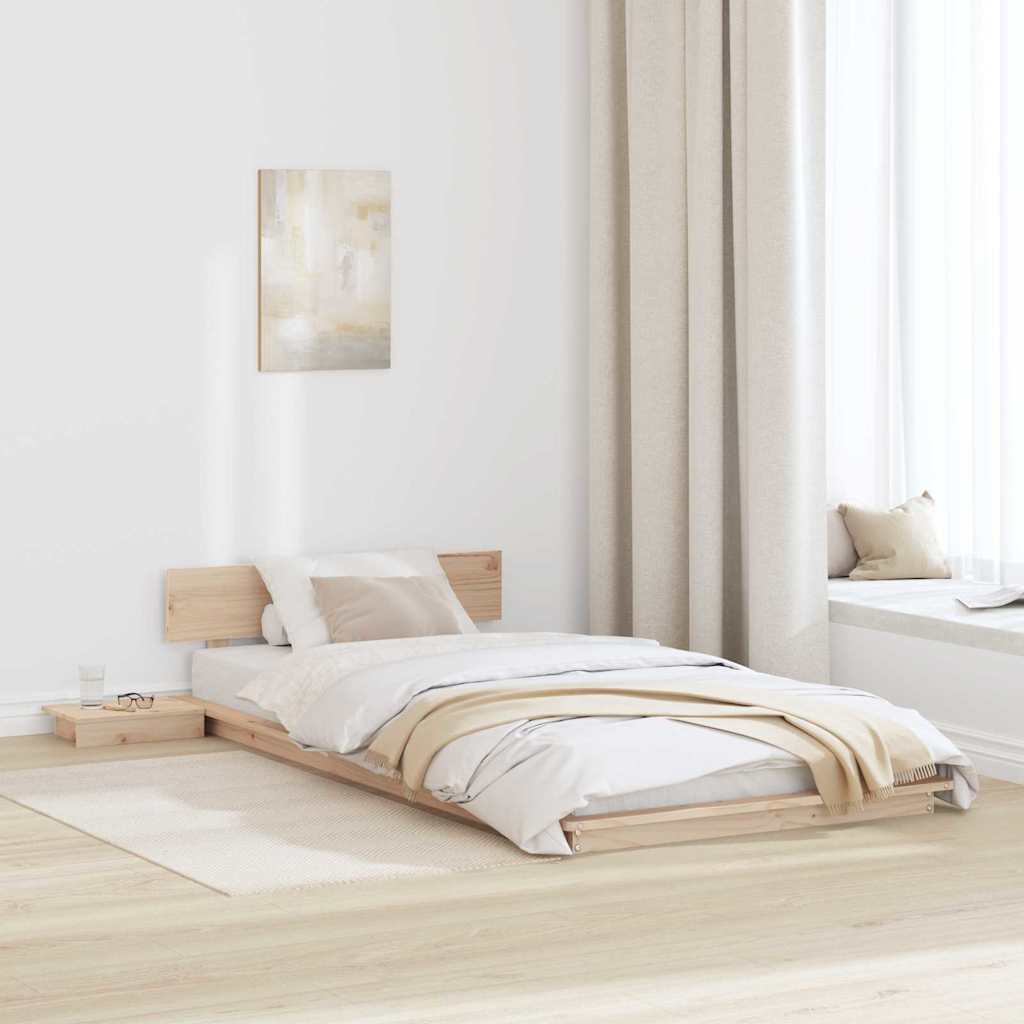 Krevetna konstrukcija Smeđa 100 x 200 cm boja drva
