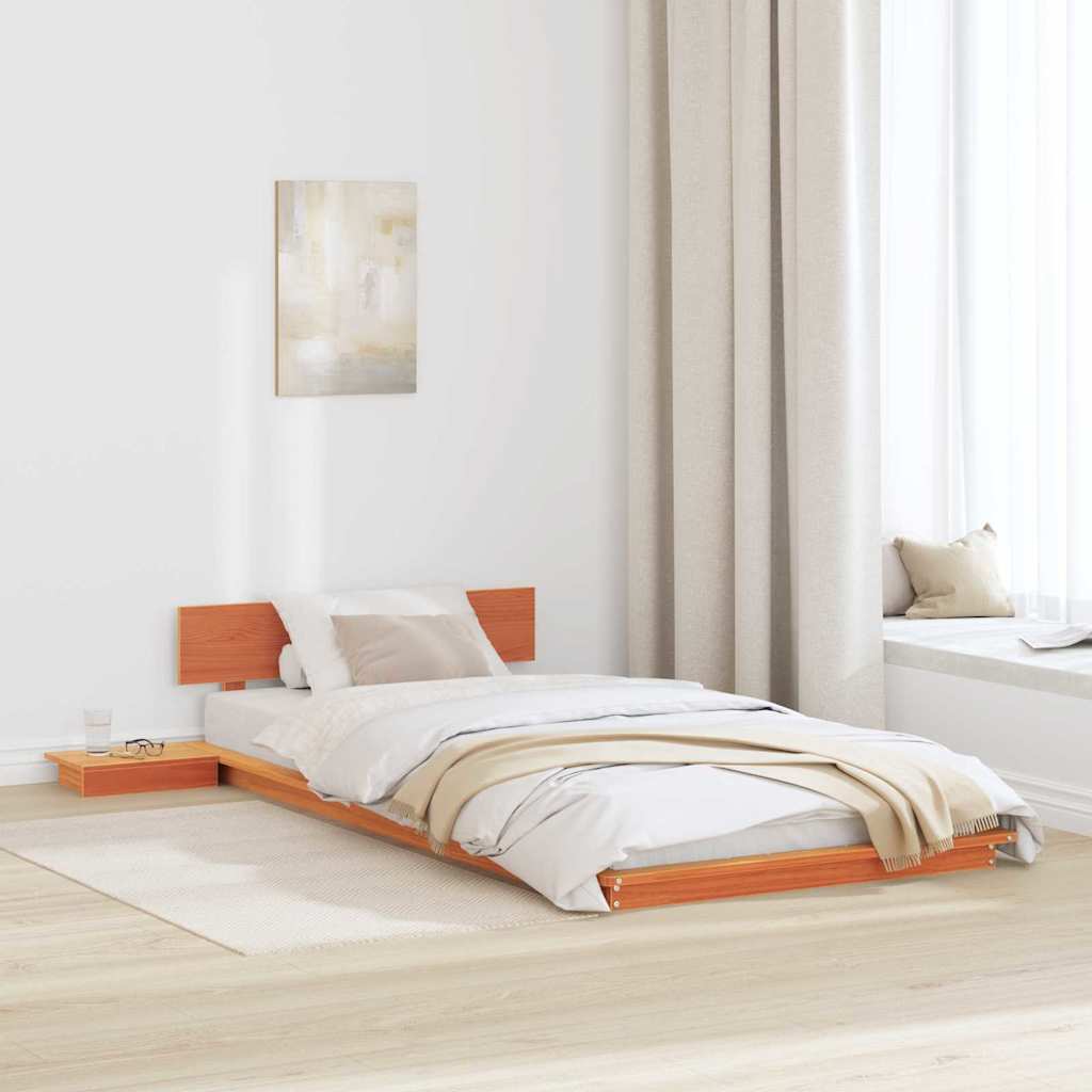 Krevetna konstrukcija Smeđa 100 x 200 cm boja drva