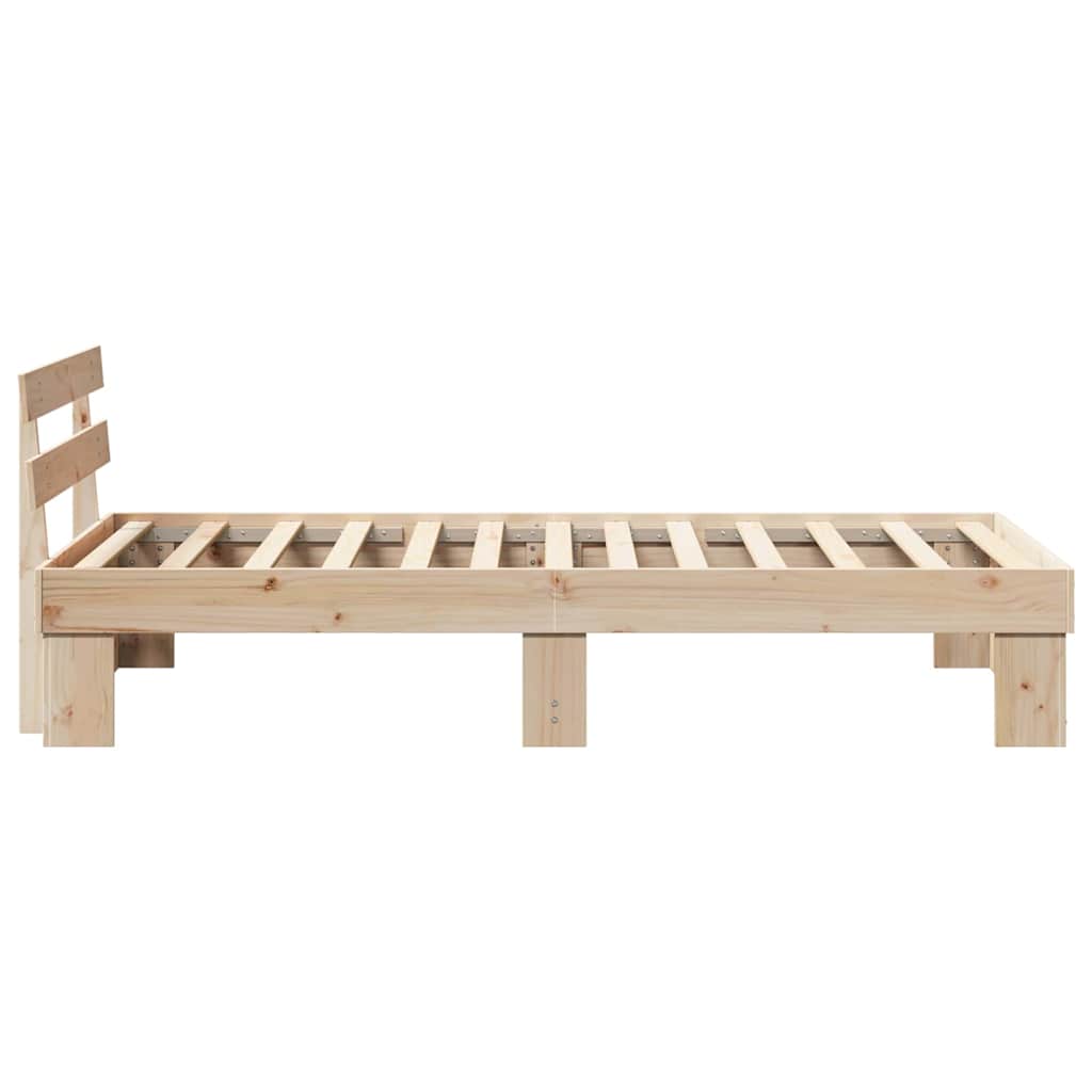 Krevetna konstrukcija Prirodna 90 x 200 cm Čvrsto borovo drvo