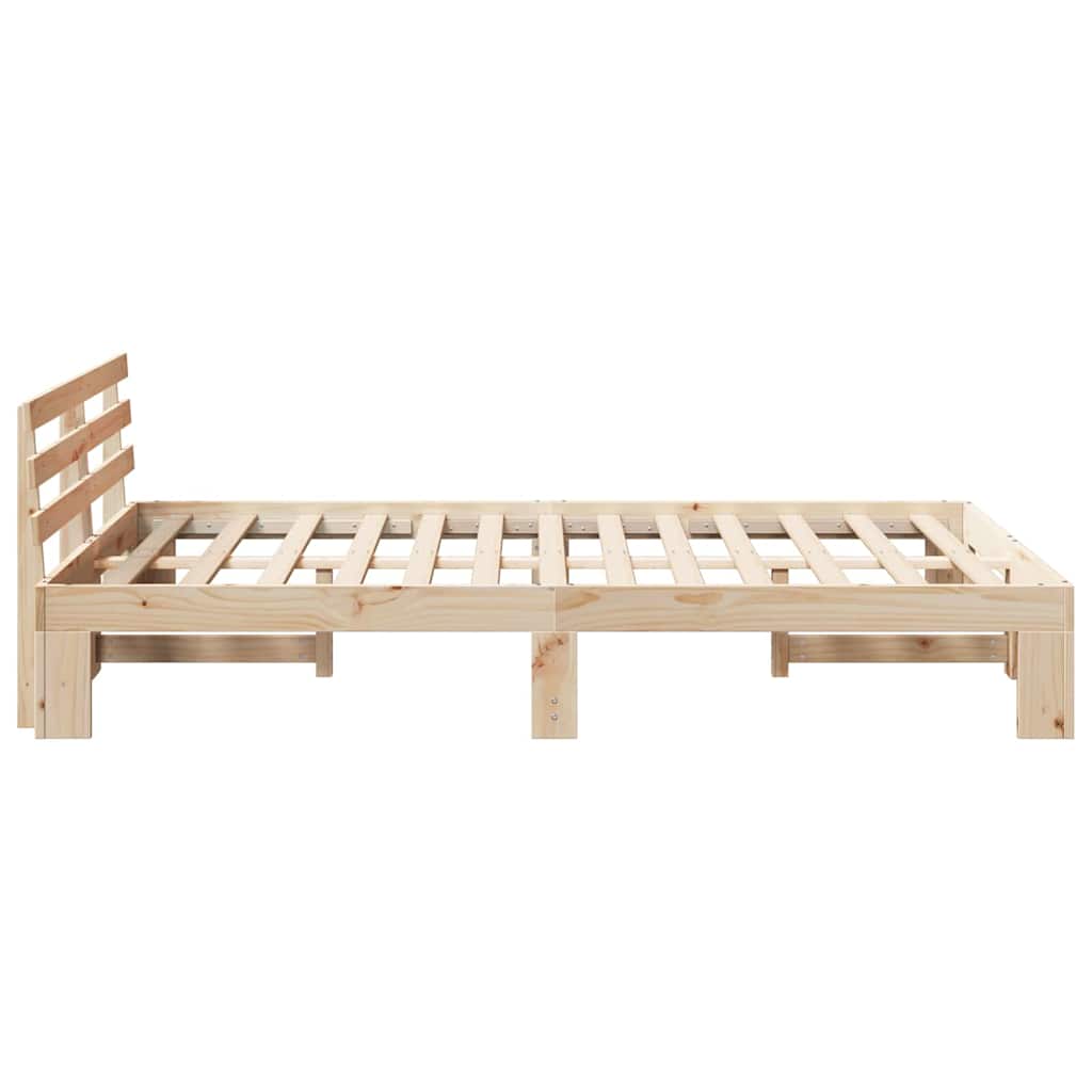 Krevetna konstrukcija Prirodna 120 x 200 cm Čvrsto borovo drvo