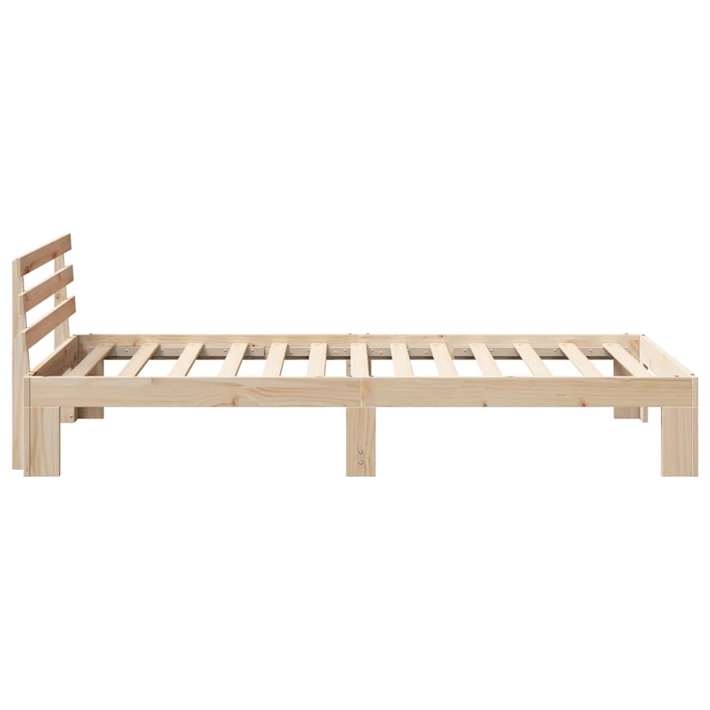 Krevetna konstrukcija Prirodna 75 x 190 cm Čvrsto borovo drvo