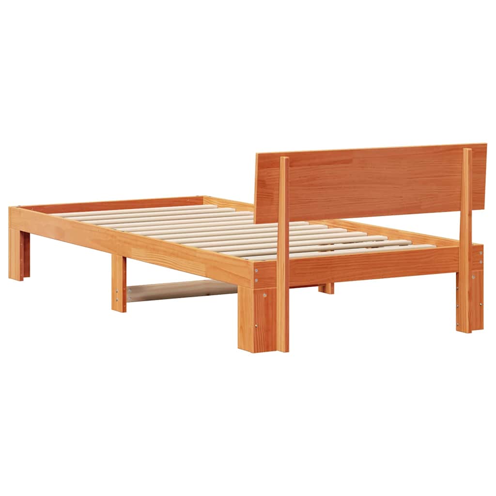 Krevetna konstrukcija s uzglavljem Vosak smeđa 100 x 200 cm