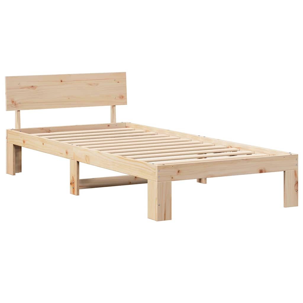 Krevetna konstrukcija Prirodna 80 x 200 cm Čvrsto borovo drvo