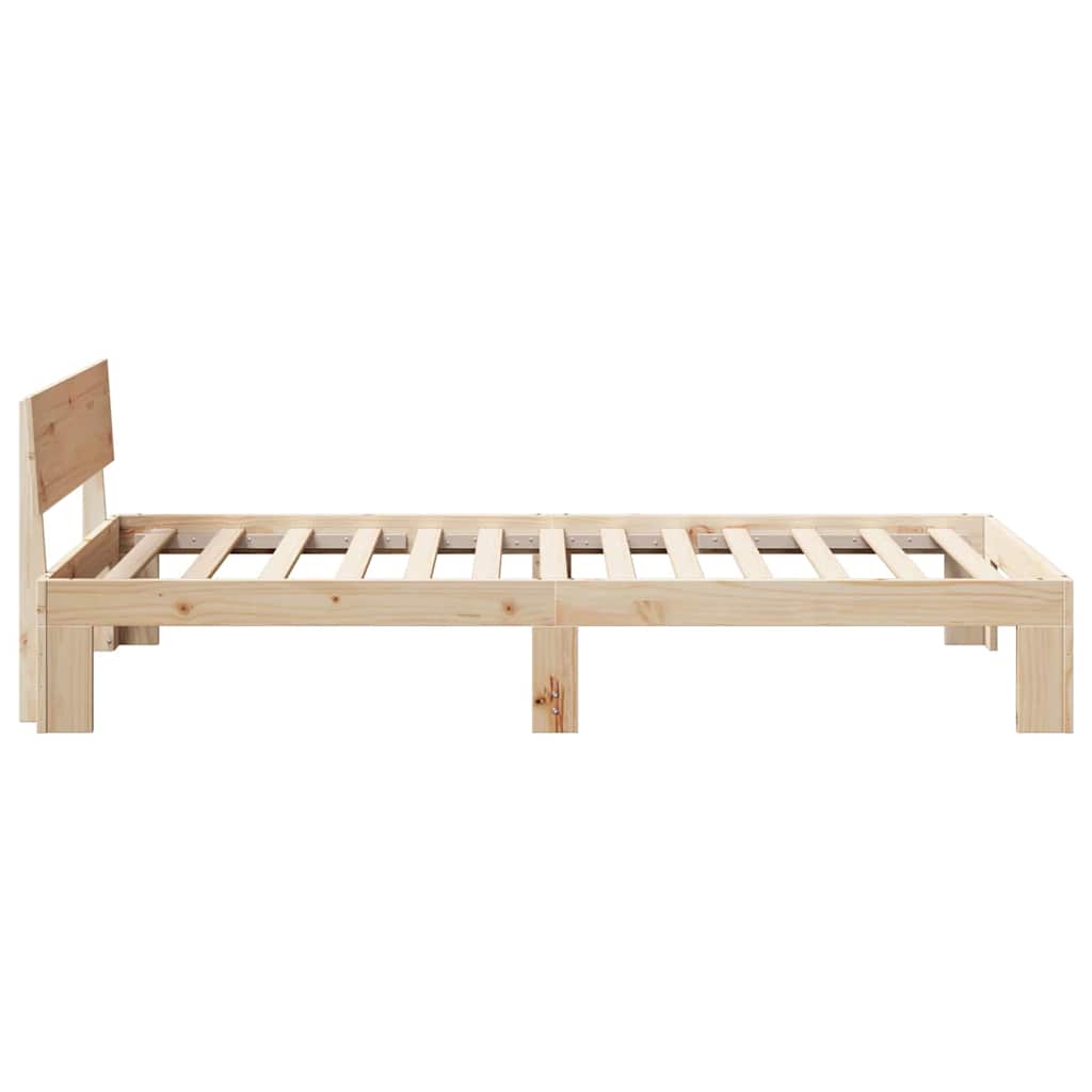 Krevetna konstrukcija Prirodna 75 x 190 cm Čvrsto borovo drvo