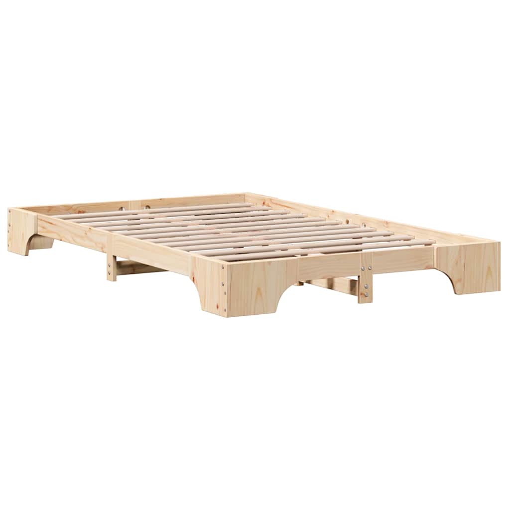 Krevetna konstrukcija Prirodna 120 x 200 cm Čvrsto borovo drvo