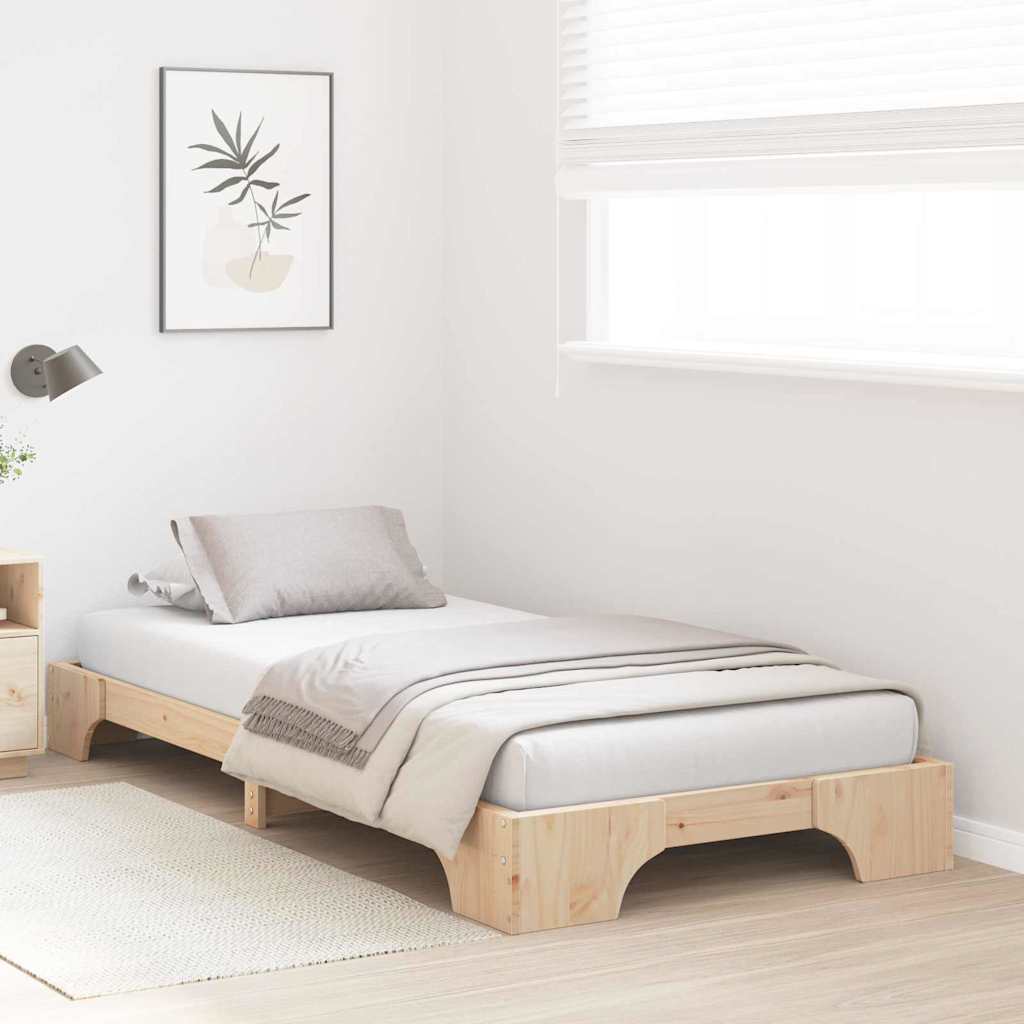 Krevetna konstrukcija Prirodna 80 x 200 cm Čvrsto borovo drvo