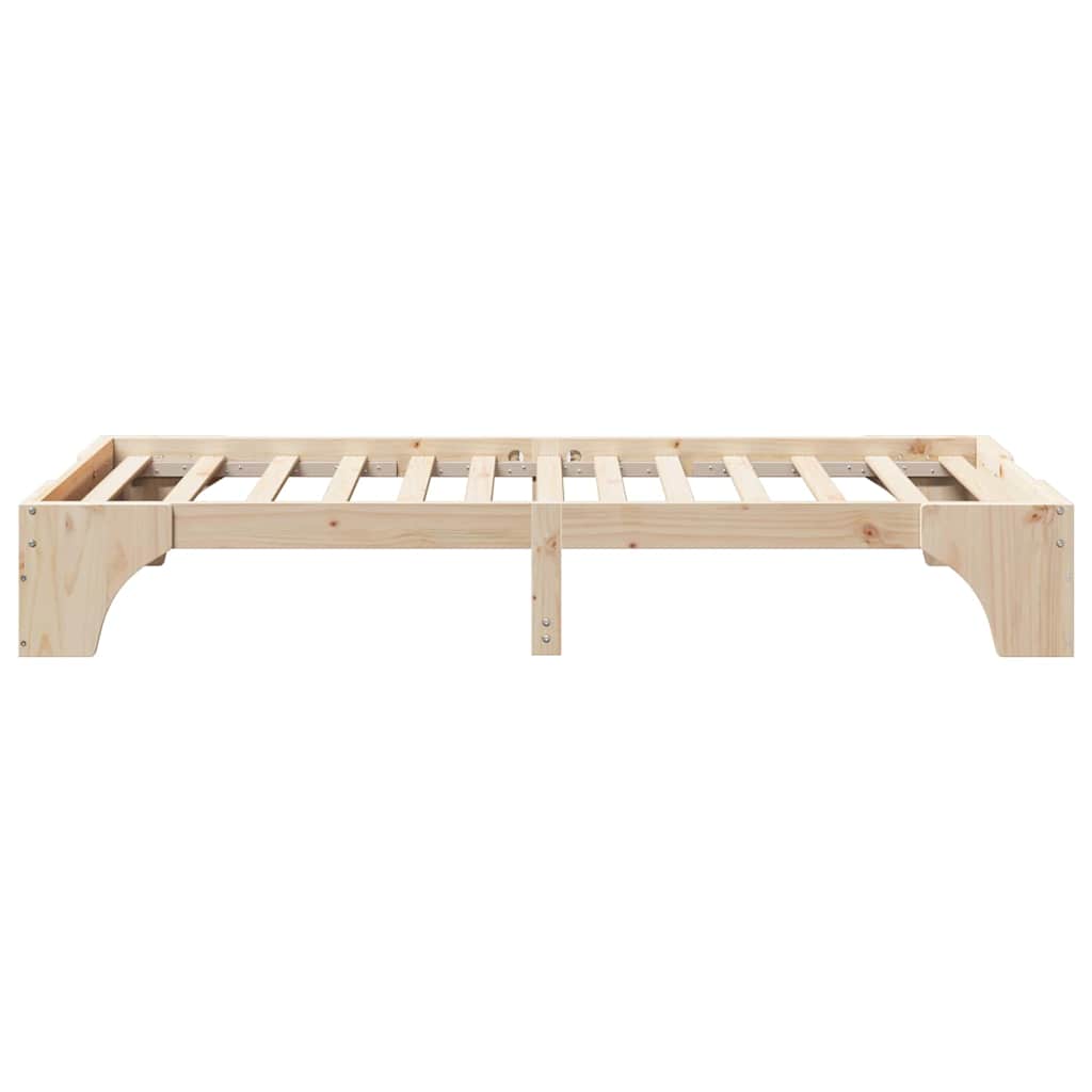 Krevetna konstrukcija Prirodna 90 x 200 cm Čvrsto borovo drvo
