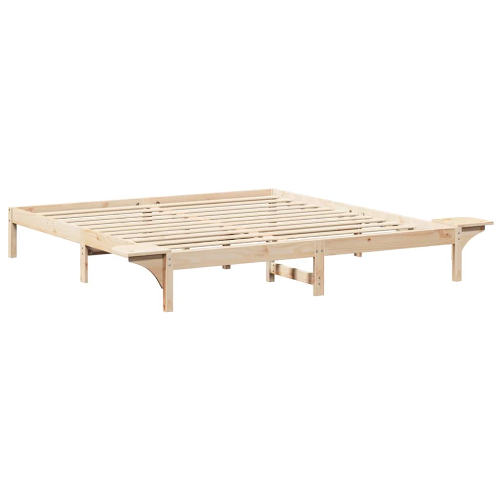 Krevetna konstrukcija Prirodna 180 x 200 cm Čvrsto borovo drvo
