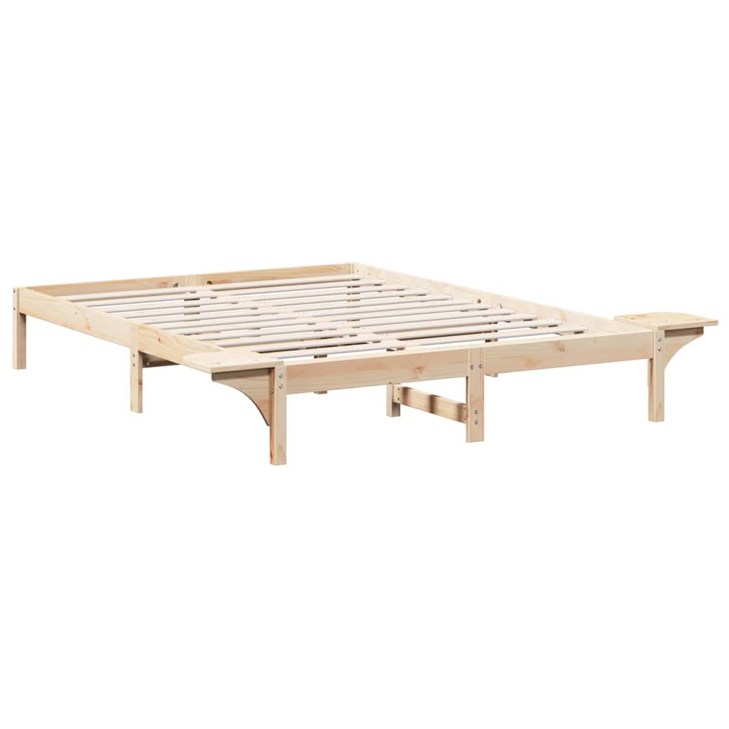 Krevetna konstrukcija Prirodna 150 x 200 cm Čvrsto borovo drvo