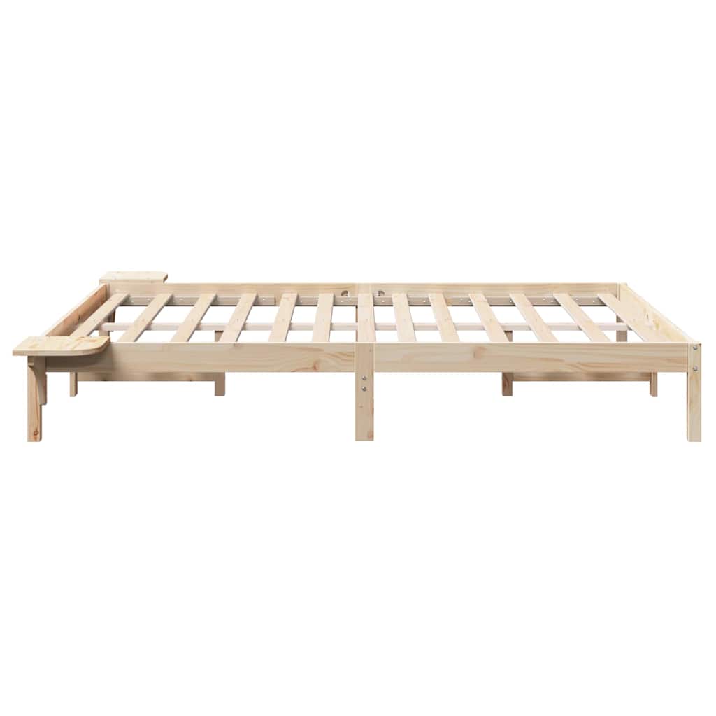 Krevetna konstrukcija Prirodna 150 x 200 cm Čvrsto borovo drvo