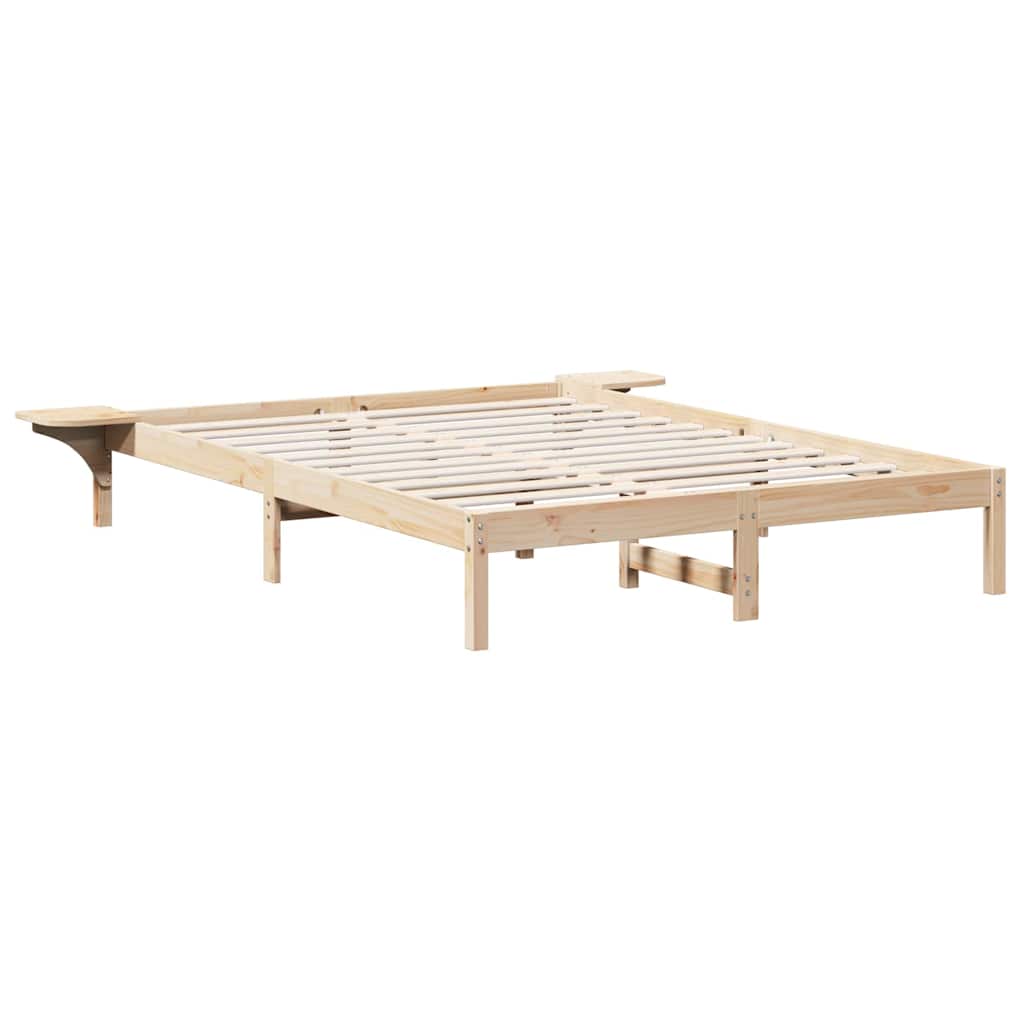 Krevetna konstrukcija Prirodna 140 x 200 cm Čvrsto borovo drvo