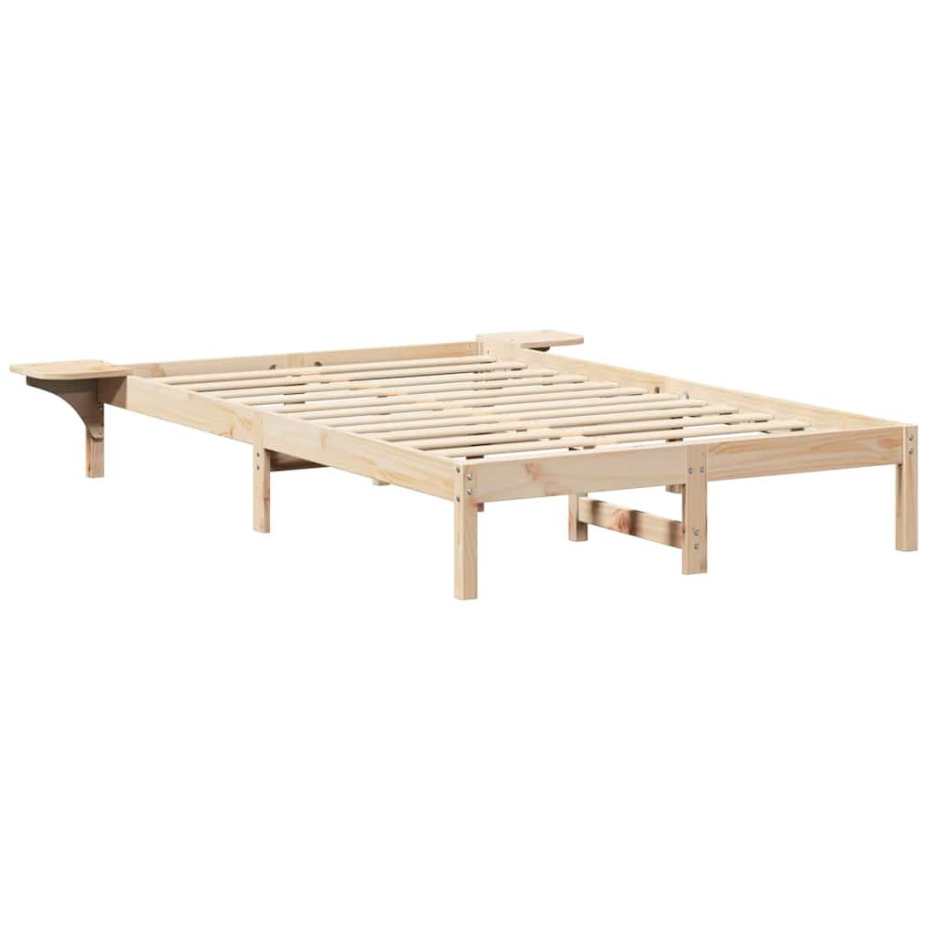 Krevetna konstrukcija Prirodna 135 x 190 cm Čvrsto borovo drvo