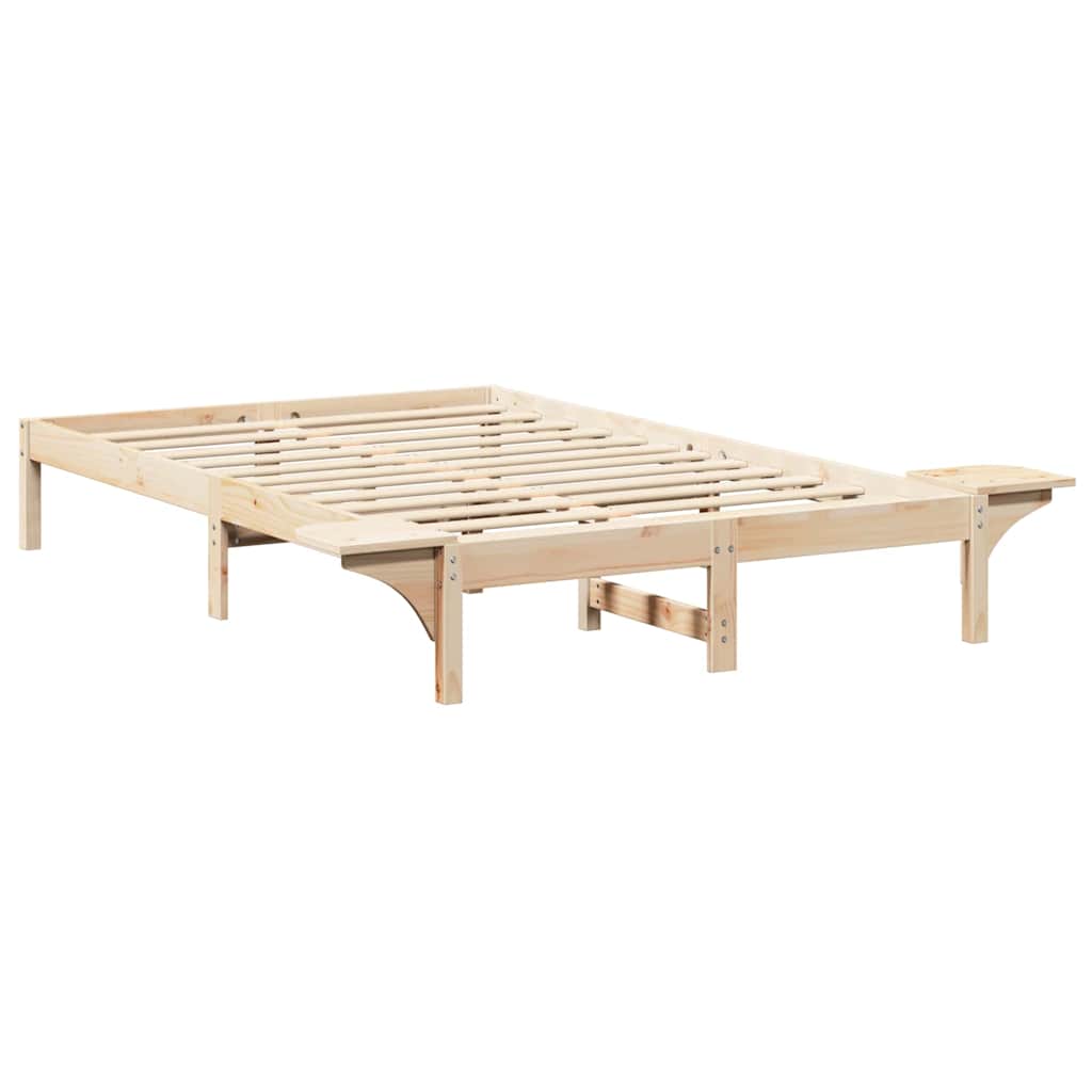 Krevetna konstrukcija Prirodna 120 x 190 cm Čvrsto borovo drvo