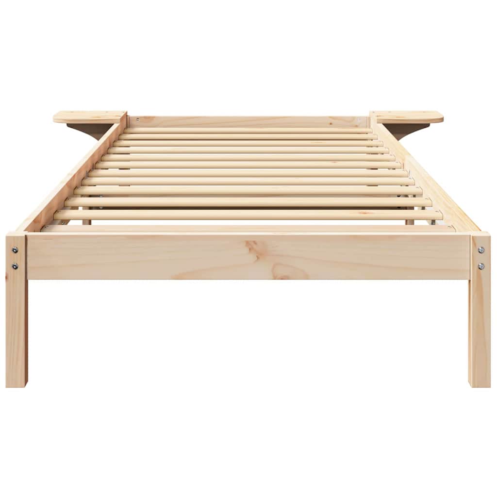 Krevetna konstrukcija Prirodna 90 x 200 cm Čvrsto borovo drvo
