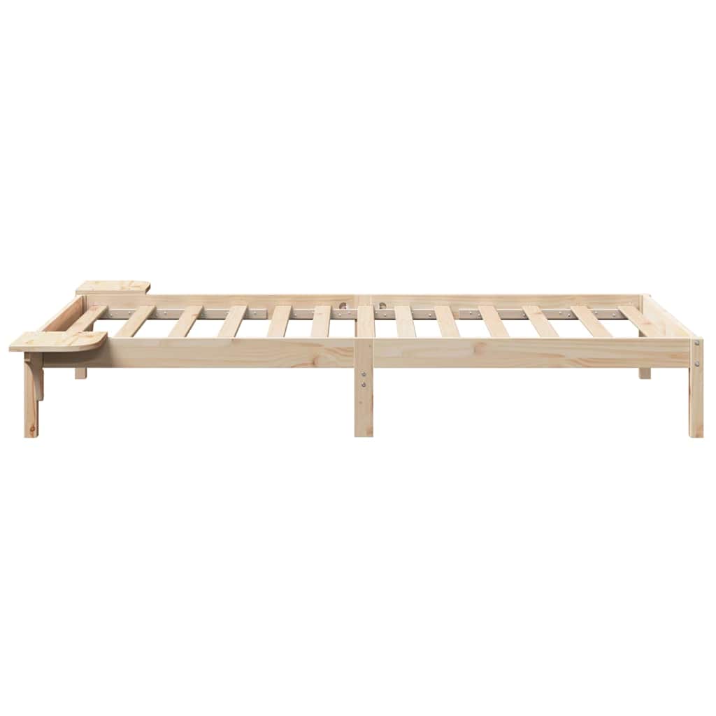 Krevetna konstrukcija Prirodna 90 x 200 cm Čvrsto borovo drvo