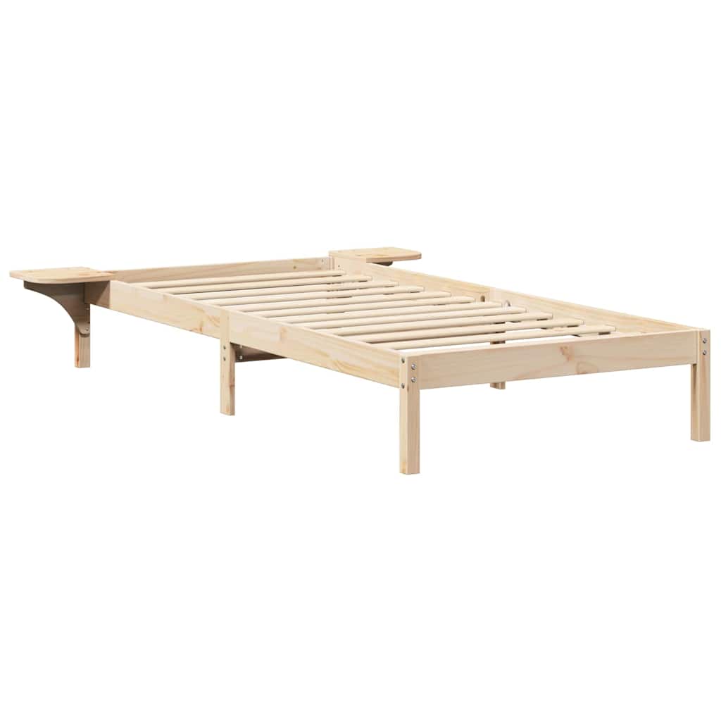 Krevetna konstrukcija Prirodna 90 x 190 cm Čvrsto borovo drvo
